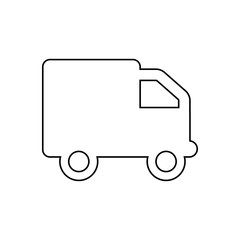 van icon. Element of transport for mobile concept and web apps icon. Outline, thin line icon for website design and development, app development