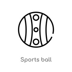 outline sports ball vector icon. isolated black simple line element illustration from entertainment concept. editable vector stroke sports ball icon on white background