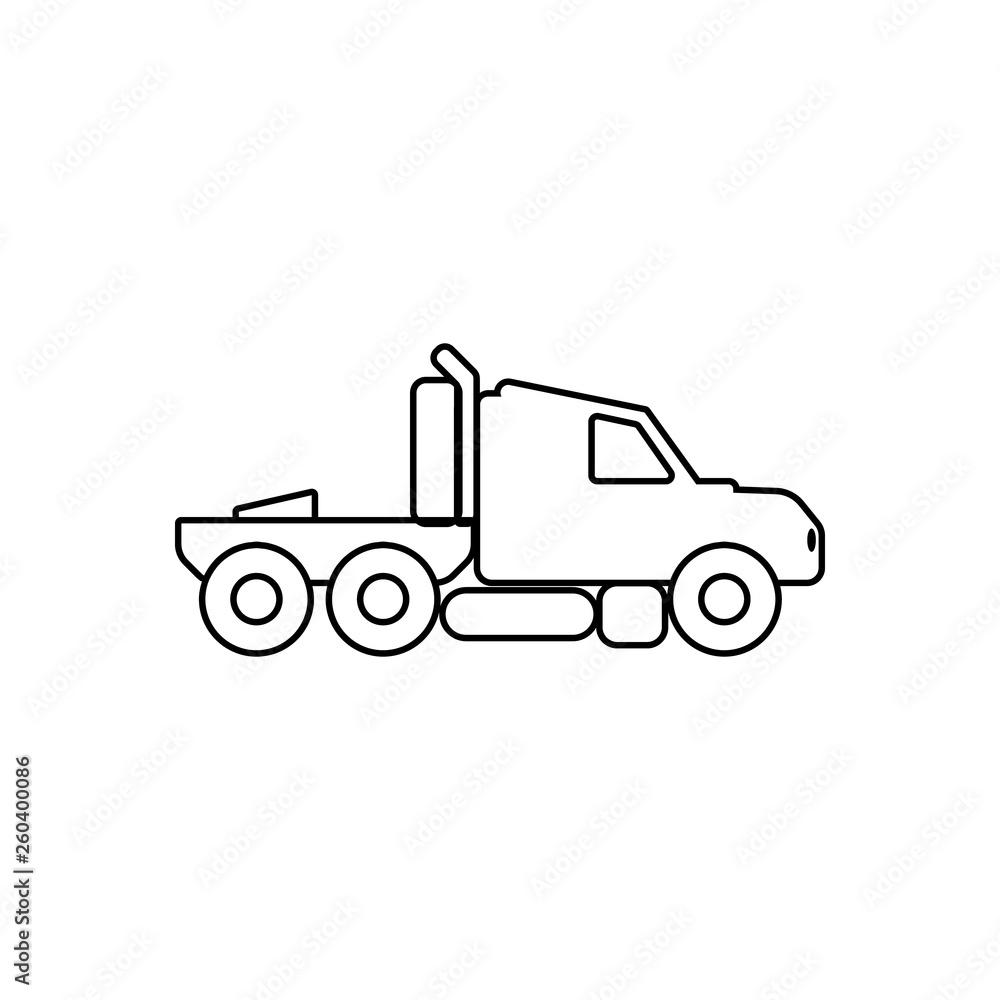 Aufkleber truck icon. element of transport for mobile concept and web apps icon. outline, thin line icon for w
