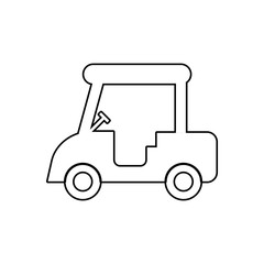 golf machine icon. Element of transport for mobile concept and web apps icon. Outline, thin line icon for website design and development, app development