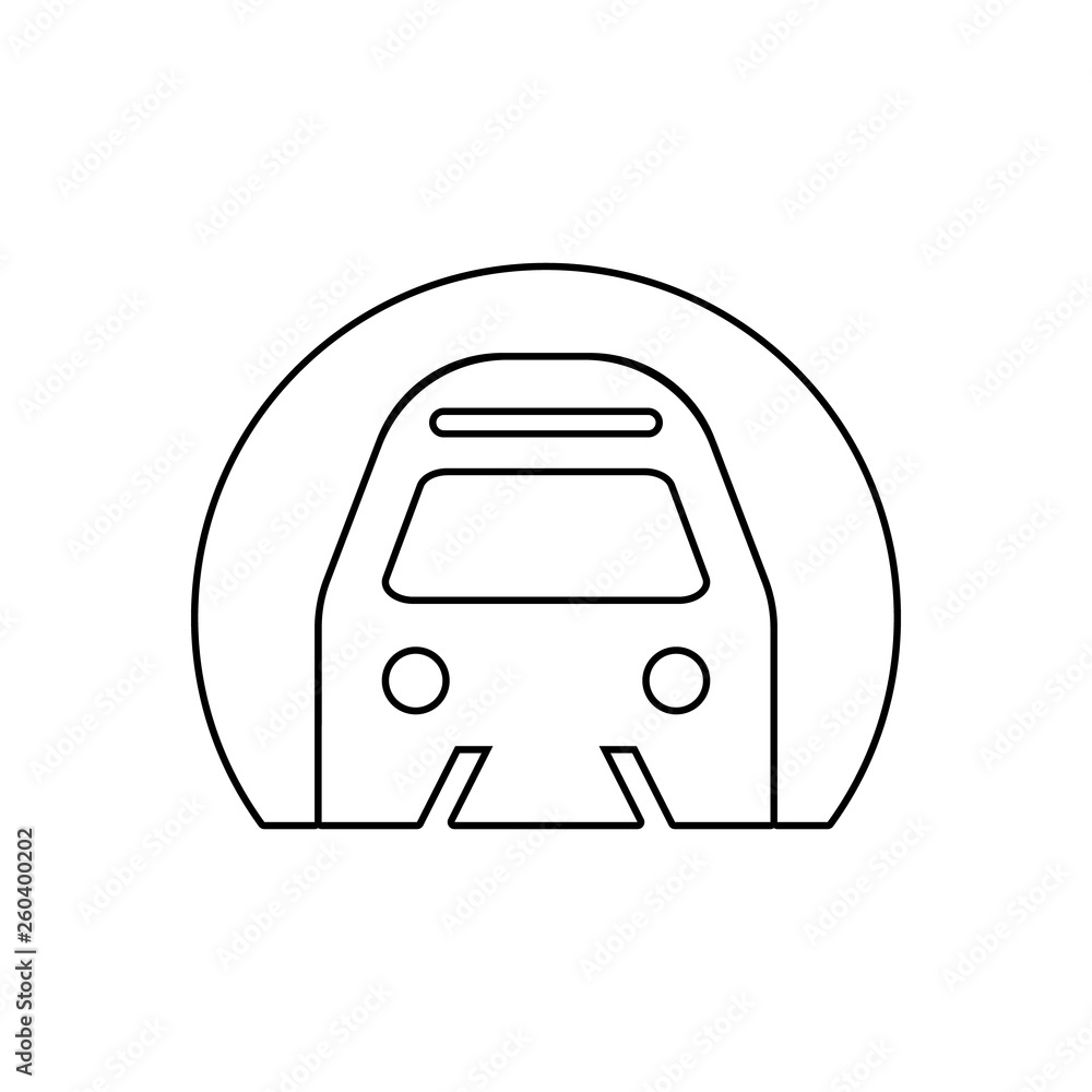Aufkleber metro icon. element of transport for mobile concept and web apps icon. outline, thin line icon for w