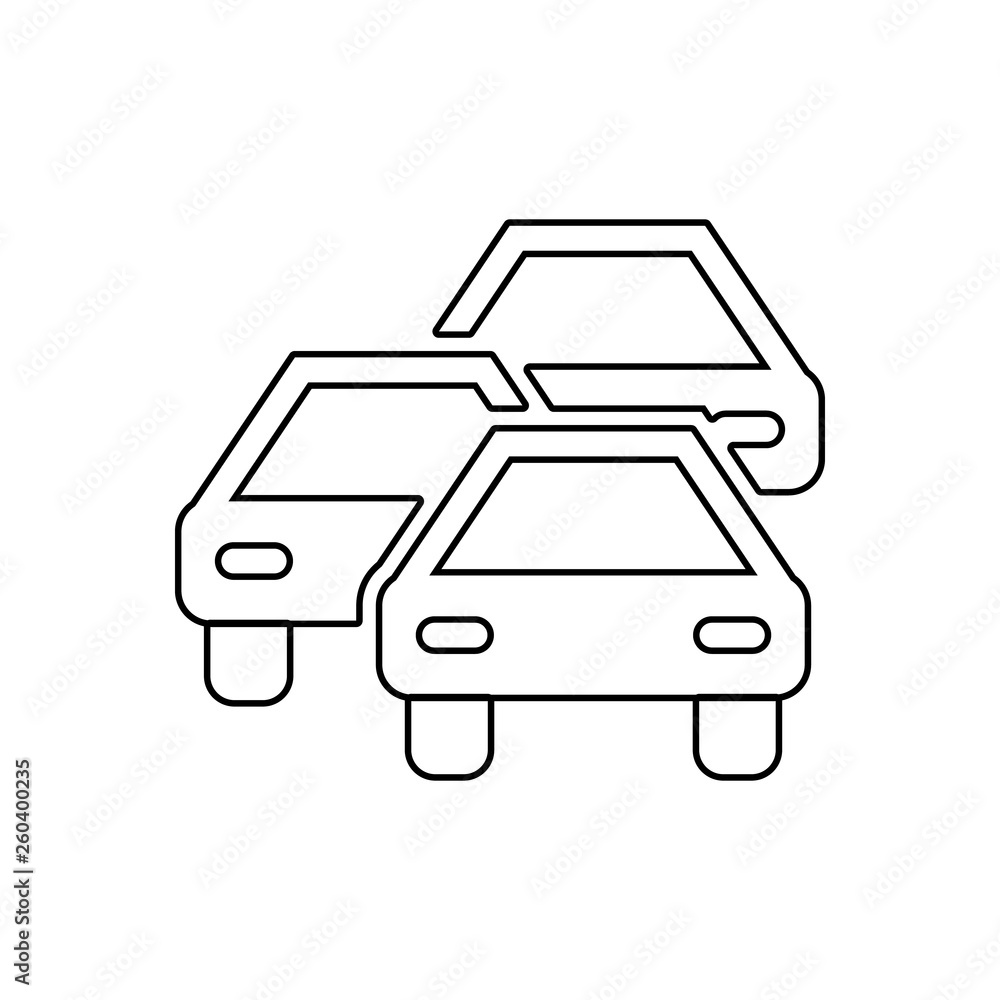 Poster traffic jam icon. element of transport for mobile concept and web apps icon. outline, thin line icon