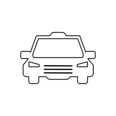 taxi front view icon. Element of transport for mobile concept and web apps icon. Outline, thin line icon for website design and development, app development