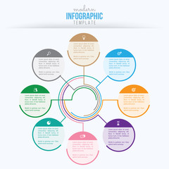 Business infographics design vector and marketing icon, workflow layout, diagram, web design