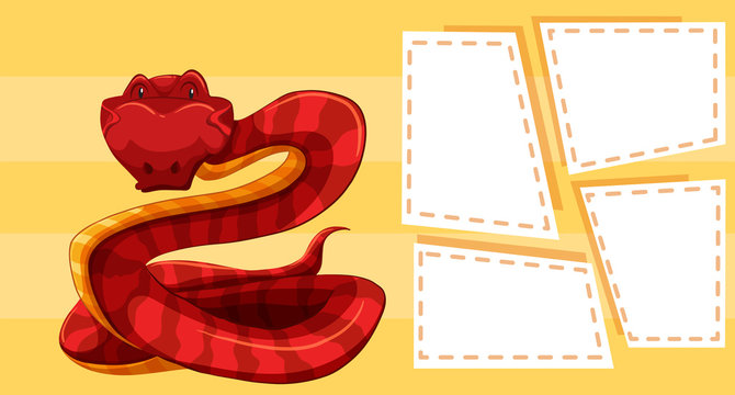 Snake on yellow template