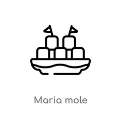 outline maria mole vector icon. isolated black simple line element illustration from food and restaurant concept. editable vector stroke maria mole icon on white background