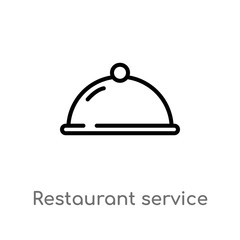 outline restaurant service vector icon. isolated black simple line element illustration from food and restaurant concept. editable vector stroke restaurant service icon on white background