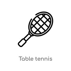 outline table tennis vector icon. isolated black simple line element illustration from free time concept. editable vector stroke table tennis icon on white background