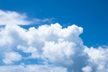 Naklejka na ściany i meble Blue sky with beautiful clouds background