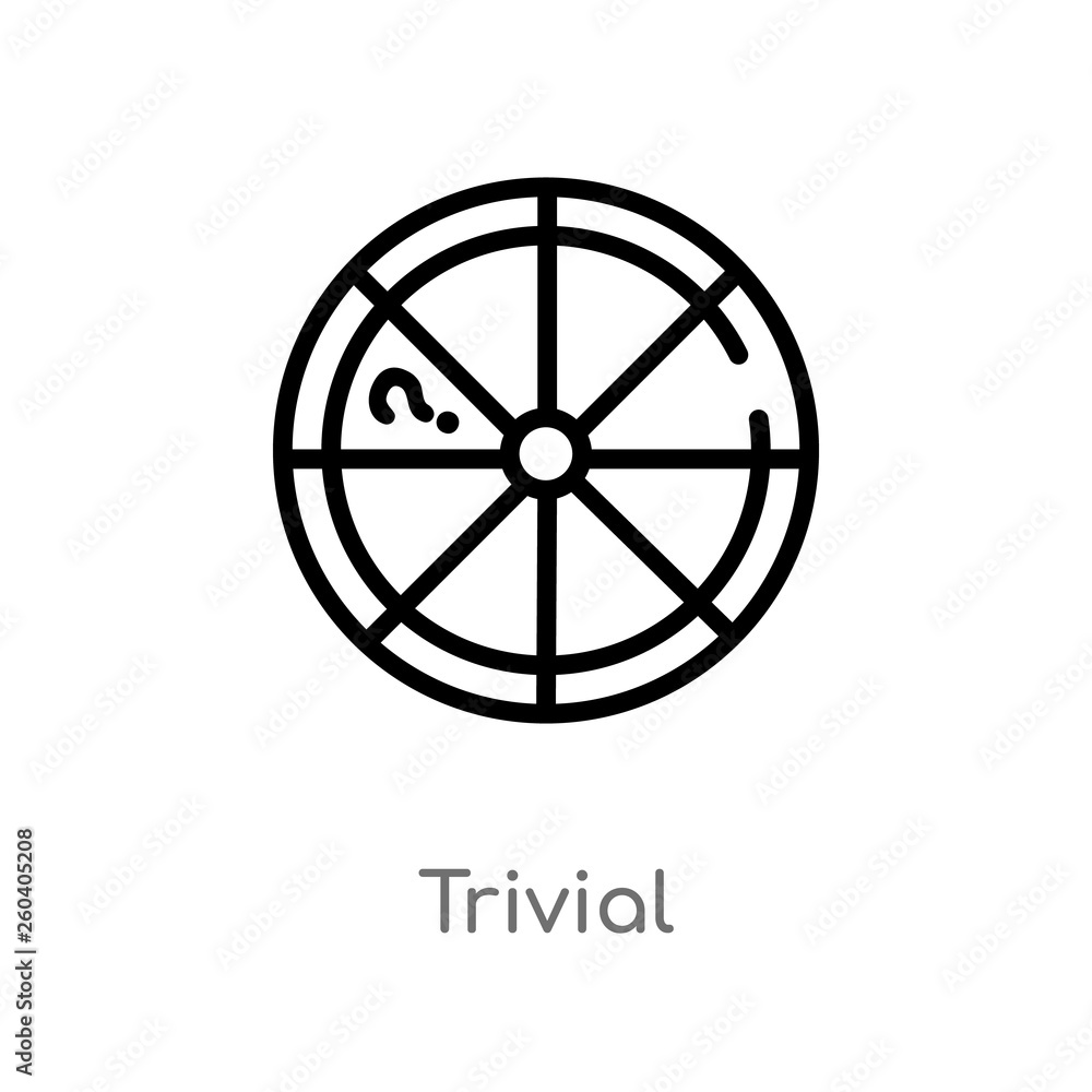 Poster outline trivial vector icon. isolated black simple line element illustration from gaming concept. ed