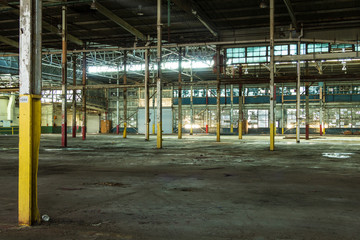 Large empty factory waiting for work