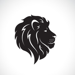 Vector of male lion head design on a white background., Wild Animals. Easy editable layered vector illustration.