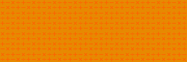 Obraz premium Pattern plus minus multiply divide vector