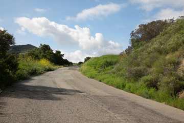 Hiking through the Limestone Canyon Regional Park after a rainy season