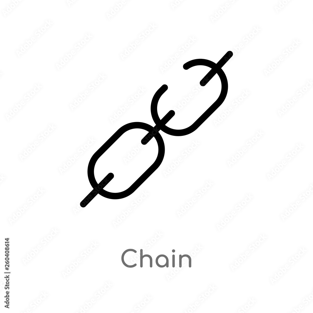 Poster outline chain vector icon. isolated black simple line element illustration from general-1 concept. e
