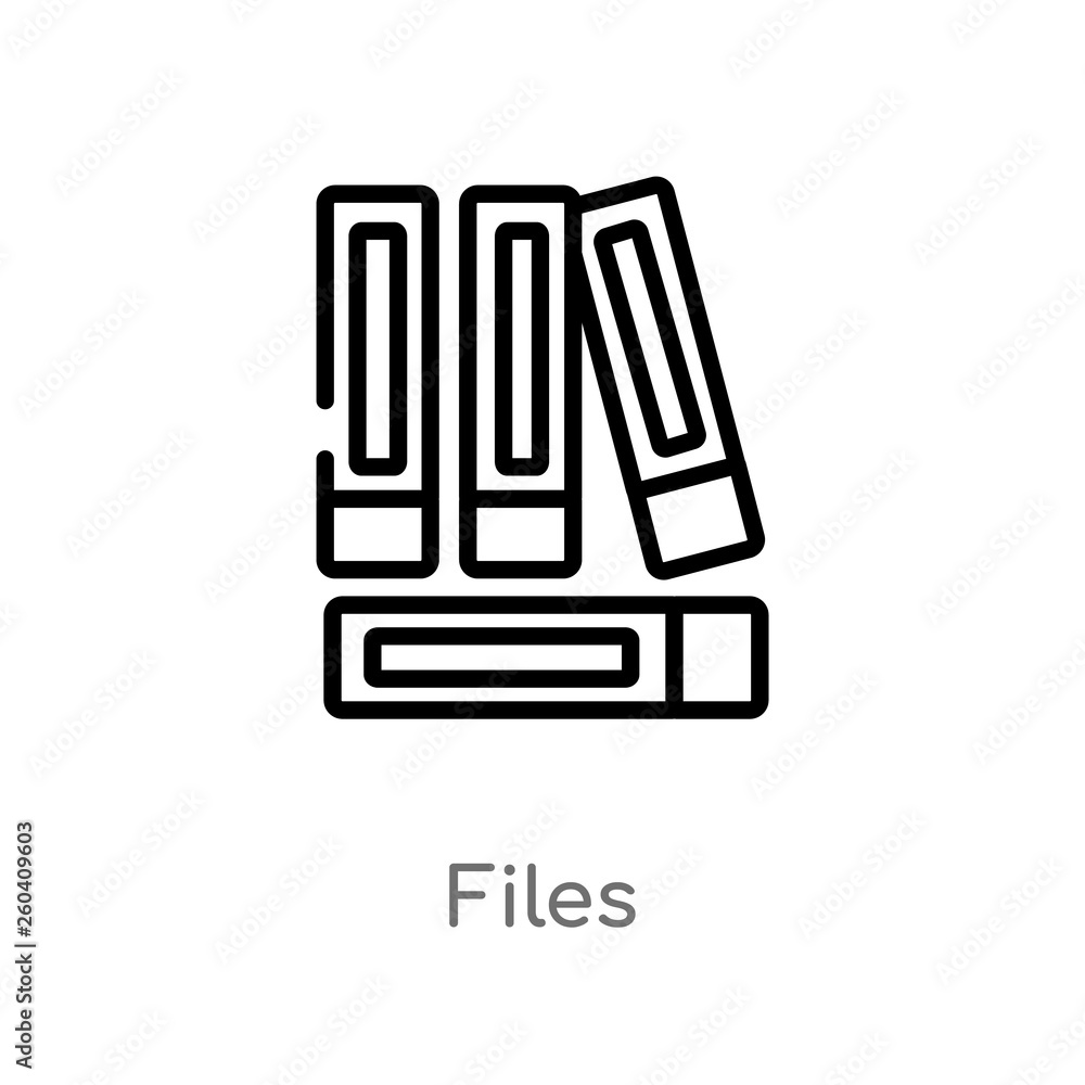 Poster outline files vector icon. isolated black simple line element illustration from human resources conc