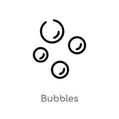 outline bubbles vector icon. isolated black simple line element illustration from hygiene concept. editable vector stroke bubbles icon on white background