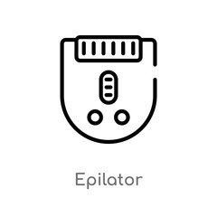 outline epilator vector icon. isolated black simple line element illustration from hygiene concept. editable vector stroke epilator icon on white background