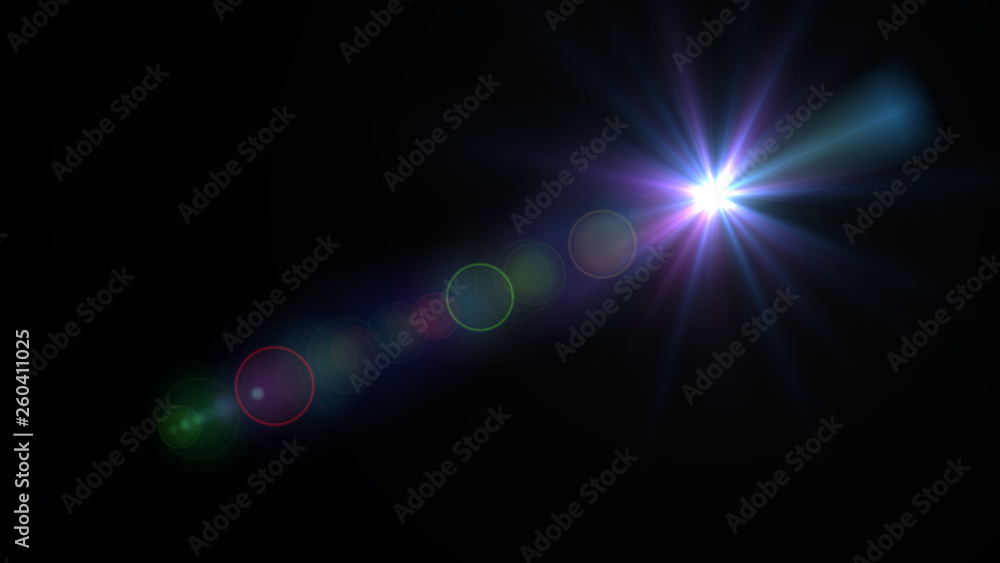 Canvas Prints lens flare glow light effect on black background. easy to add overlay or screen filter over photos
