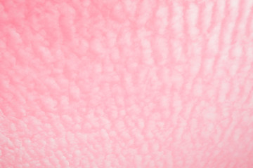 Beautiful Pink Color Sky Background with White Clouds. Fantasy Pastel Blurred Sky,Sunset Background. Soft Heaven Bright Cloudy Summer Day. Beauty Open View Cloudscape Nature, Texture for Freedom.