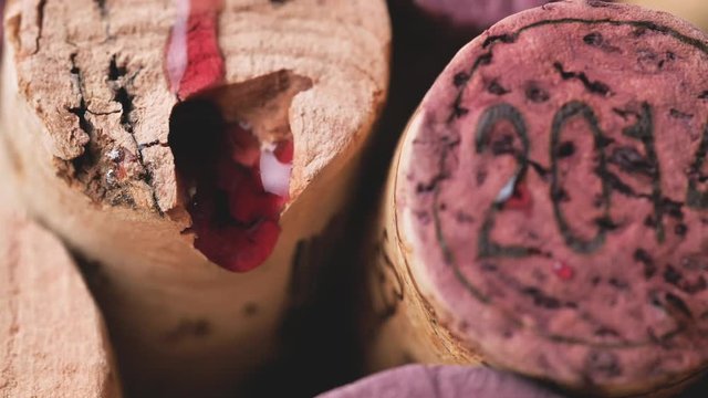 hintergrund aus wein und sekt korken video 