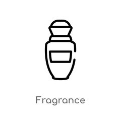 outline fragrance vector icon. isolated black simple line element illustration from luxury concept. editable vector stroke fragrance icon on white background