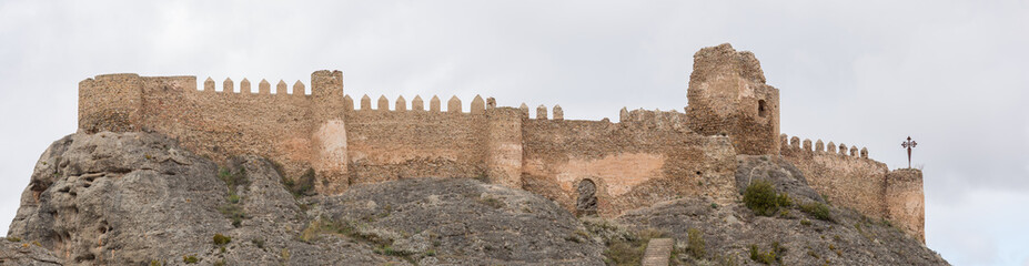 Fototapeta na wymiar the beautiful panorama of the city of Clavijo with its medieval fortress