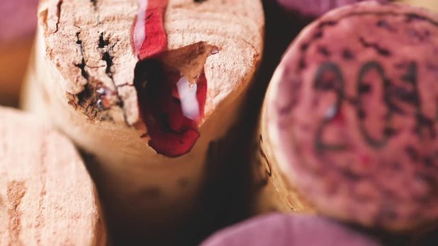 hintergrund aus wein und sekt korken video 