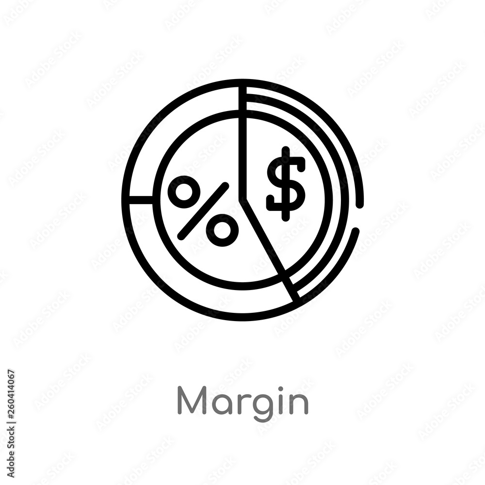 Poster outline margin vector icon. isolated black simple line element illustration from marketing concept. 