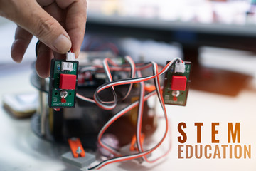 Creating robotics project for STEM Education, DIY electronic kit for robot Electronic board...