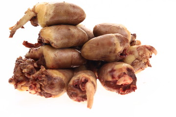 The heart in the white background