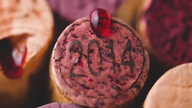 hintergrund aus wein und sekt korken video 