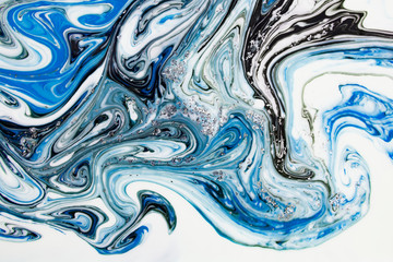 Beautiful abstract painting is a painting technique Ebru .Turkish Ebru style on the water with acrylic paints wring wave.Stylish combination of luxury.Contemporary art marble liquid texture 