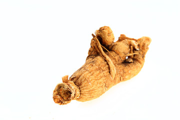 Ginseng on a white background