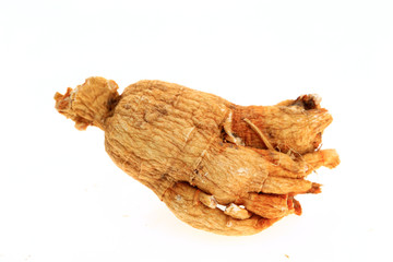 Ginseng on a white background