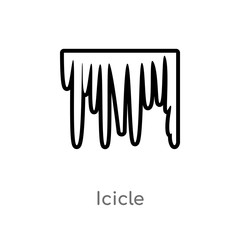 outline icicle vector icon. isolated black simple line element illustration from meteorology concept. editable vector stroke icicle icon on white background