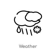 outline weather vector icon. isolated black simple line element illustration from meteorology concept. editable vector stroke weather icon on white background