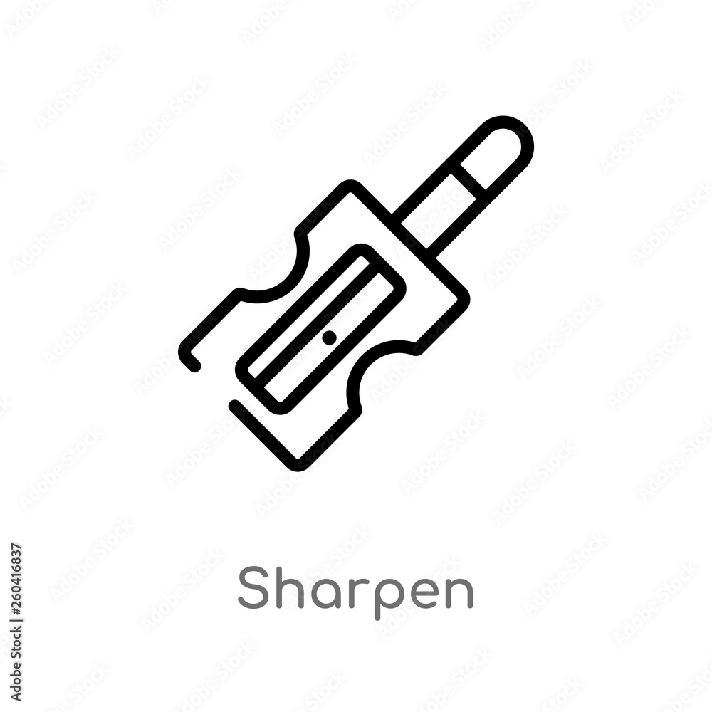 Poster outline sharpen vector icon. isolated black simple line element illustration from miscellaneous conc