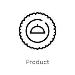 outline product vector icon. isolated black simple line element illustration from miscellaneous concept. editable vector stroke product icon on white background