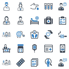 Fototapeta na wymiar Healthcare & Medical Icon Set - 2 (Blue Series)