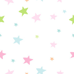 hand drawn baby seamless pattern for Baby shower background textile cloth design