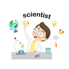 Profession scientist.vector illustration.