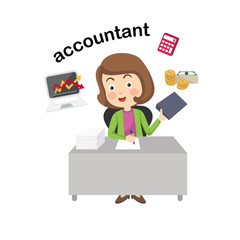 Profession accountant.vector illustration.