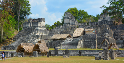 The archaeological site of the pre-Columbian Maya civilization in Tikal National Park , Guatemala...