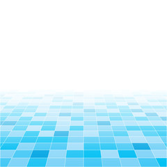 Blue random square mosaic or tiles background.