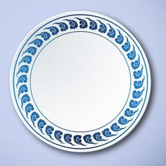 Chinese Traditional Blue And White Porcelain, Cloud Frame