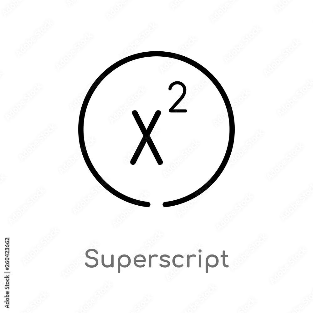 Poster outline superscript vector icon. isolated black simple line element illustration from user interface