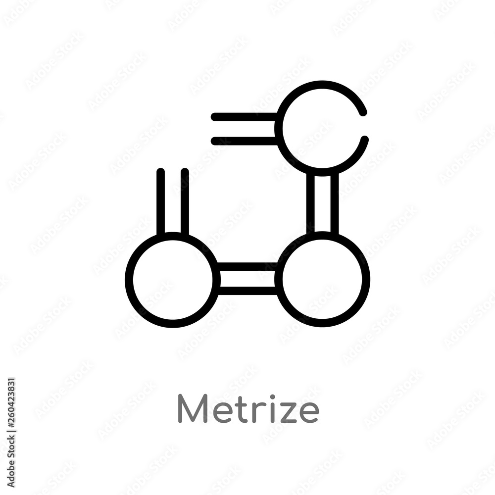 Poster outline metrize vector icon. isolated black simple line element illustration from user interface con