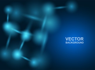 Obraz premium Abstract.molecules design. Atoms. Medical or Science background . Molecular structure with blue spherical particles. Vector .