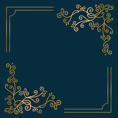 Gold frame background